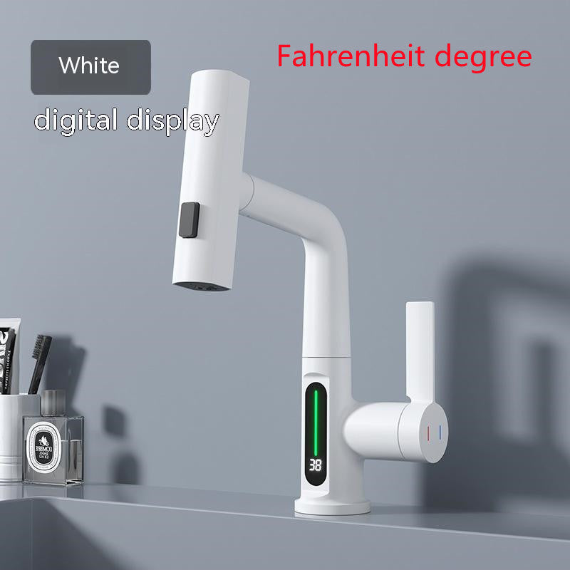 Smart Pull-out Kitchen Faucet with Digital Display, Basin Intelligent Digital Display With Pull Out Faucet. Electronic Basin Faucet, LCD Intelligent Digital Display Basin Faucet Pull Out Basin Tap "Pull-out Basin, Pulling Lifting Digital Display Faucets , Smart Temperature Display ,Tapsmart bathroom faucet, Index Bath Intelligent Digital Display Faucet