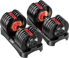 Adjustable Dumbbells Set of 2，Free Weights Dumbbells Set，Adjustable Dumbbell Set