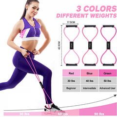HPYGN Resistance Bands, Figure 8 Exercise Bands for Women Men