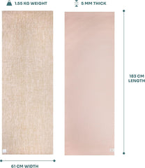 Myga Jute Yoga Mat, High Performance Vegan Floor Exercise Mat